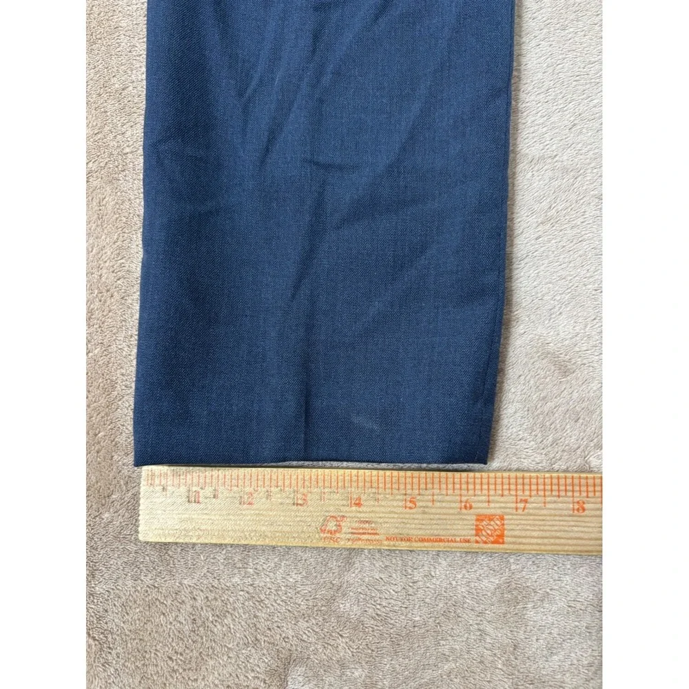 J. Crew Tollegno 1900 Dress Pants Men's Slim Fit 30x30 Blue Wool Trousers EUC